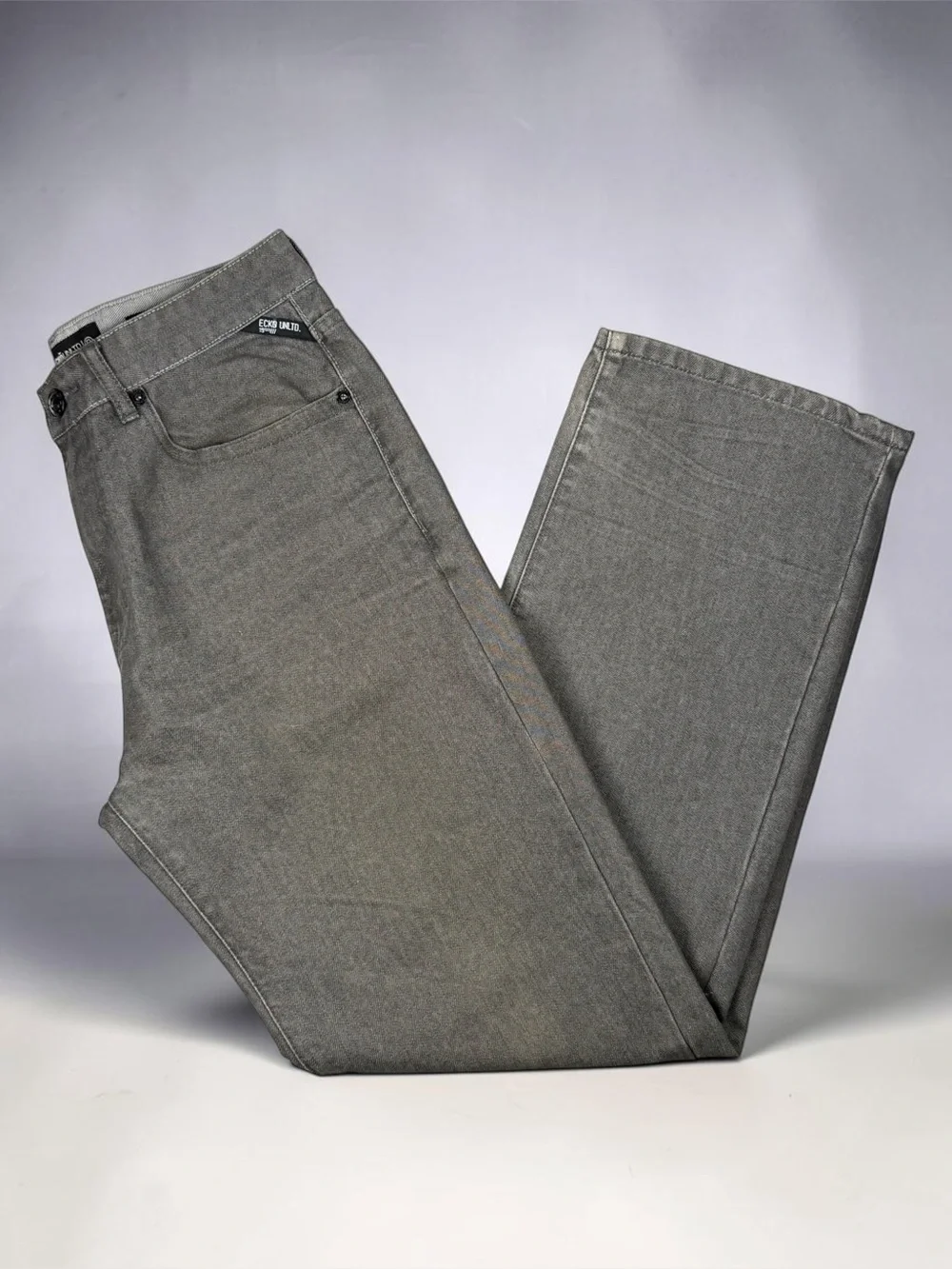 ECKO UNLTD Baggy Fit Jeans Mens W32 Gray Denim Y2K Skater Streetwear